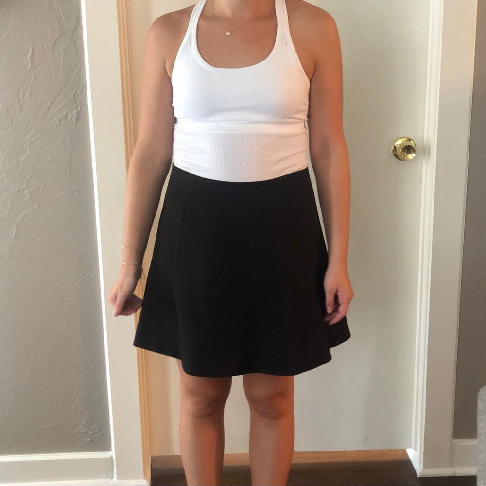 Black flare skirt